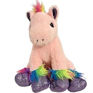 VTG The Bear Factory Pink Rainbow Unicorn Plush 12”‎ Retired Stuffed Animal 2001